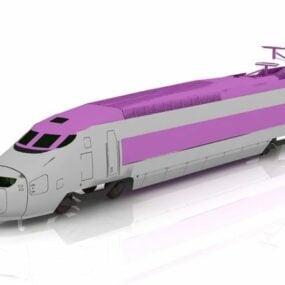 3д модель высокоскоростного железнодорожного паровоза