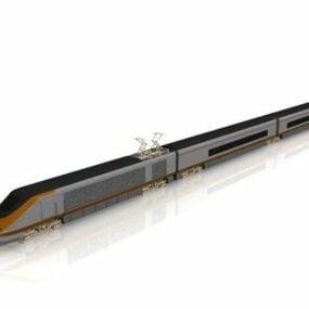 3д модель высокоскоростного железнодорожного поезда