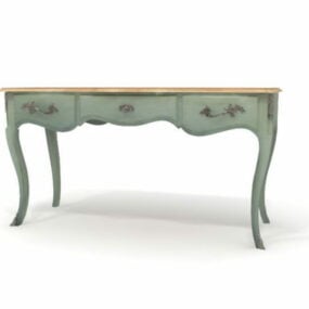 家具高度详细的古董桌3d模型