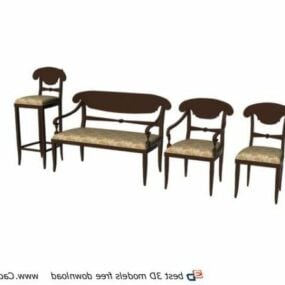 Ensembles de chaises de meubles de maison modèle 3D