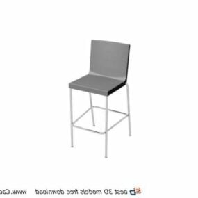 简单的家用酒吧椅3d模型
