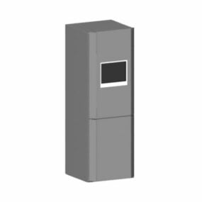 Modello 3d del frigorifero combinato domestico