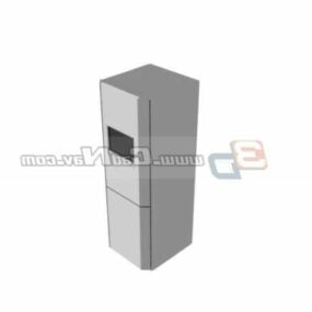 Home Double Door Refrigerator 3d model