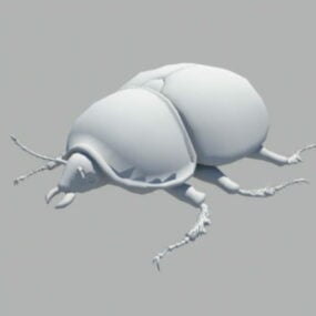 Model 3d Kumbang Bertanduk