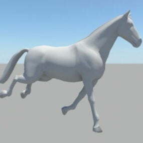 Kůň běžící animace 3D model