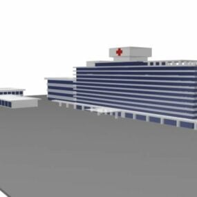 Sairaalarakennuksen 3d-malli