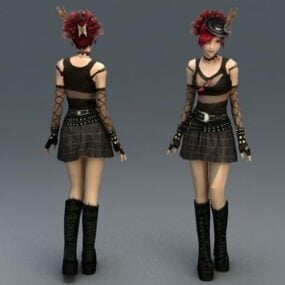 Charakter Hot Girl Asie 3D model