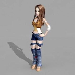 Modello 3d della ragazza calda dei pantaloni a vita bassa