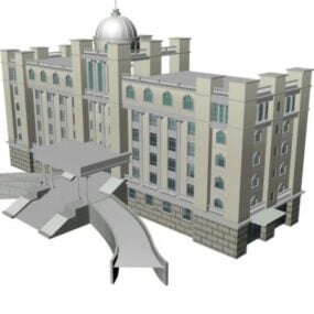 Hotelgebouw 3D-model