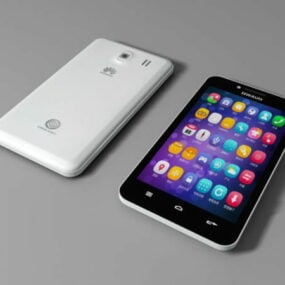 Model 3D telefonu Huawei z Androidem