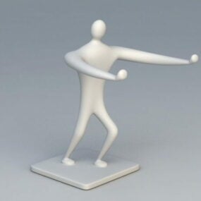 인간의 그림 조각 3d 모델
