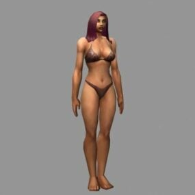 مدل سه بعدی شخصیت زن انسانی