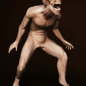 3D-Modell einer humanoiden Kreatur