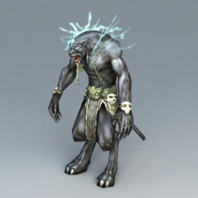 Humanoid Panther 3d model
