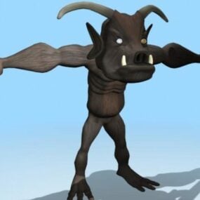 Monster Character With Weapon 3d model