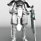 Humanoid Robot Game Character