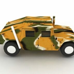 Mô hình 3d ngụy trang quân sự Humvee
