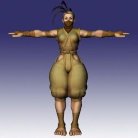 Mô hình 3d nhân vật Ibuki In Street Fighter