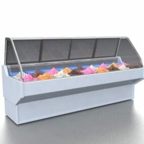 Ice Cream Display Cooler 3d model