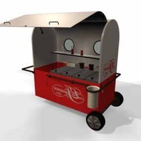 Ice Cream Vending Cart 3d model