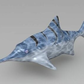 Ichthyosaure Stenopterygius modèle 3D