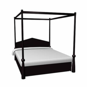 Ліжко з балдахіном Ikea 3d модель