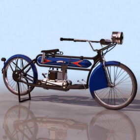 دراجة نارية هندية 1911 نموذج ثلاثي الأبعاد