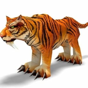 Indokinesisk tigerdyr 3d-modell