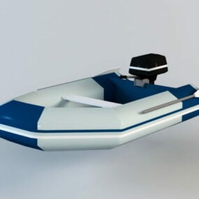 Inflatable Fishing Raft 3d model