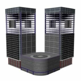 統合商業ビルの3Dモデル