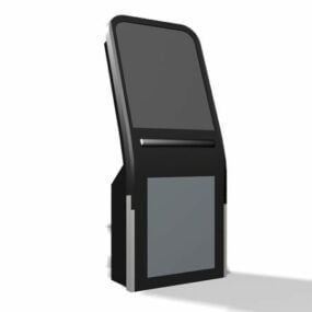 Model 3d Kiosk Informasi Interaktif