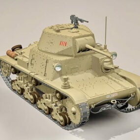 Italiensk M13 Tank 3d-modell