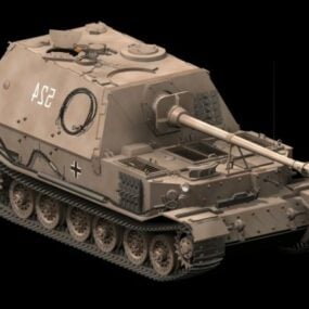 Jagdpanzer Tiger (p) Model 3d Penghancur Tank Elefant