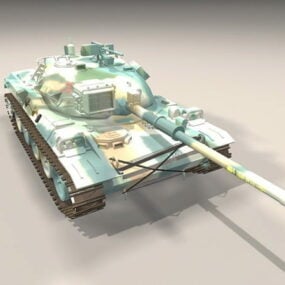 יפן Type 74 Tank 3D דגם