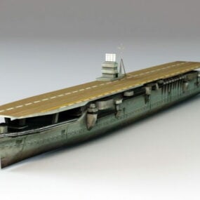 Modello 3d della portaerei giapponese Akagi