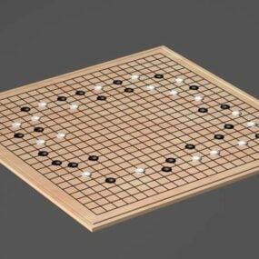 Mô hình 3d trò chơi cờ vây Nhật Bản