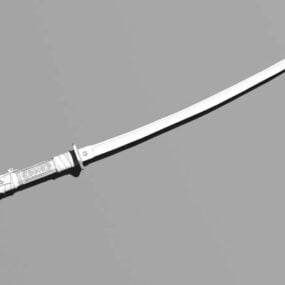 Model 3D japońskiego miecza katana