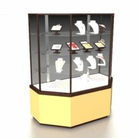 Tủ trưng bày cửa hàng trang sức mô hình 3d