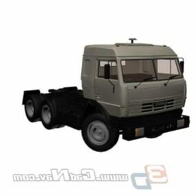 Modelo 3d de reboque de caminhão Kamaz