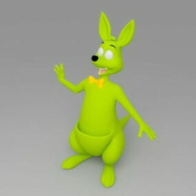 Dessin animé kangourou modèle 3D