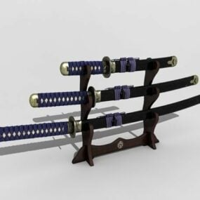 Katana Japanese Swords 3d malli