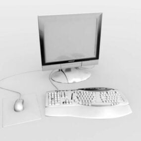 Tangentbord mus och bildskärm 3d-modell