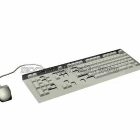 Modello 3d di tastiera e mouse
