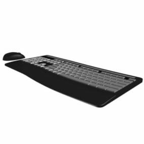 Tastiera con mouse modello 3d