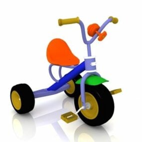 Model 3D Sepeda Roda Tiga Anak