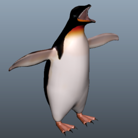 3д модель животного королевского пингвина