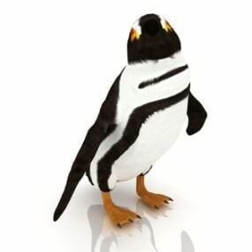 Model 3d Hewan Raja Penguin