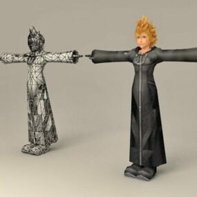 Roxas, personnage de Kingdom Hearts, modèle 3D
