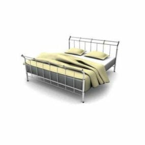 Kingsize Metal Bed 3d model