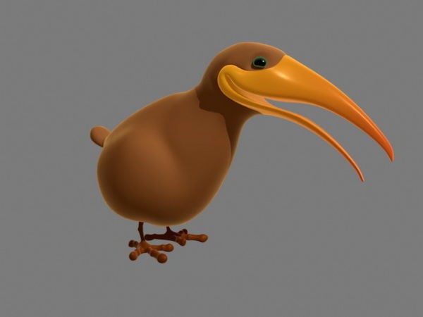 Kiwi Bird Cartoon Free 3d Model - .Fbx, .Ma, Mb, .Obj - Open3dModel